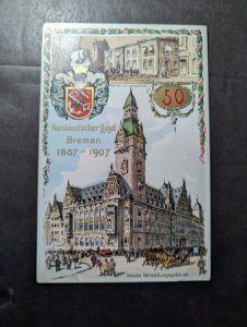 Mint 1907 Germany Norddeutscher Lloyd Bremen Postcard New NDL Headquarters