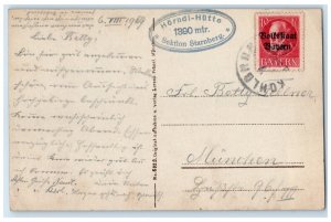 1909 Starnberg Alpine Club Hörnlehütte Section Bad Kohlgrub Germany Postcard