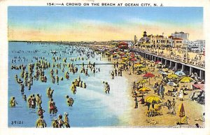 A Crowd On The Beach Ocean City, New Jersey NJ