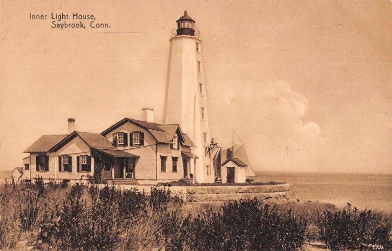 Saybrook Connecticut Inner Light House Scenic View Vintage Postcard JJ658752