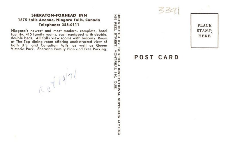 Niagra Falls , Sheraton-Foxhead Inn