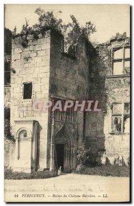 Old Postcard Perigueux ruins of Chateau Barriere