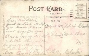 Sexy Woman Comic Married Couple Walking c1910s Postcard