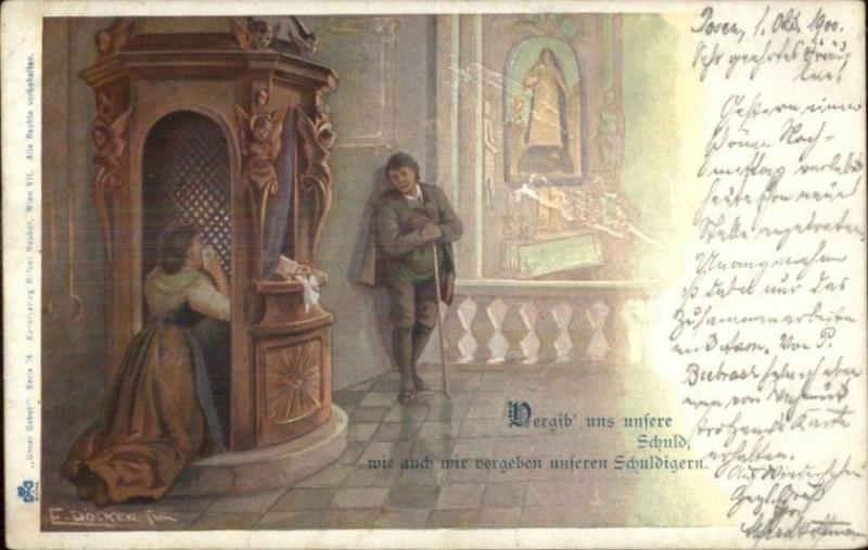 German - Lord's Our Prayer Series c1905 Postcard #5