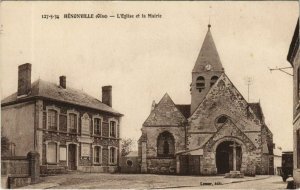CPA henonville church and town hall (1207186) 