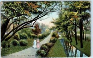 MALDEN, Massachusetts MA   Women Walking FELLS MERE PARK c1910s Postcard