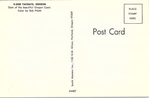 Postcard BEACH SCENE Yachats Oregon OR AJ4442