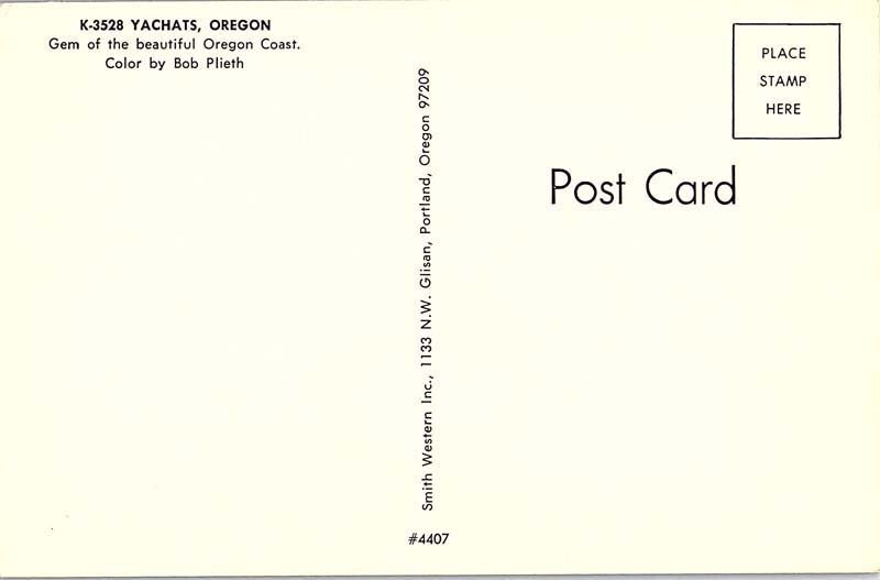 Postcard BEACH SCENE Yachats Oregon OR AJ4442