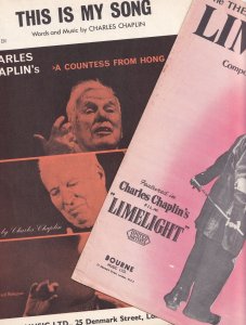 This Is My Song Theme From Limelight 2x Charlie Chaplin 1950s Sheet Music s