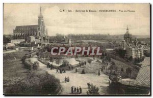 Rouen Old Postcard Bonsecours plateau view