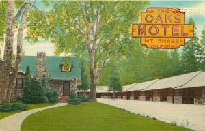 CA, Mount Shasta, California, The Oaks Motel, E.B. Thomas No. E-14426