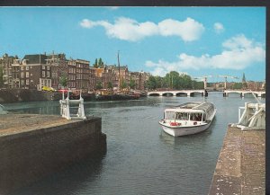 Netherlands Postcard - Amsterdam, The Amstel With Skinny Bridge  RR1556