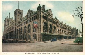 Vintage Postcard Windsor Station Montreal Canada