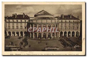 Postcard Old Rennes Theater Built in 1832 fire in 1840 rebuilt in 1857 restor...