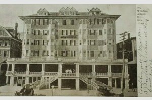 1906 The Wiltshire Hotel Atlantic City NJ New Jersey RPPC Postcard Horse Buggy