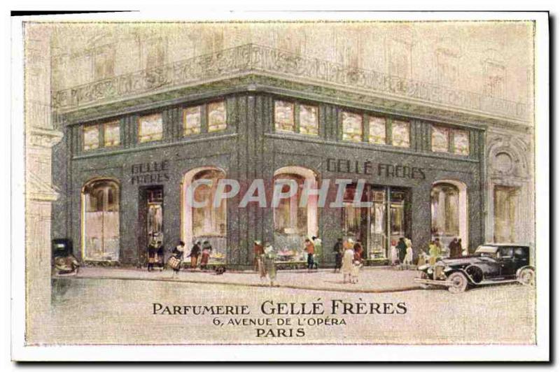 Old Postcard Parfumerie Gelle Freres Avenue of Paris & # 39Opera