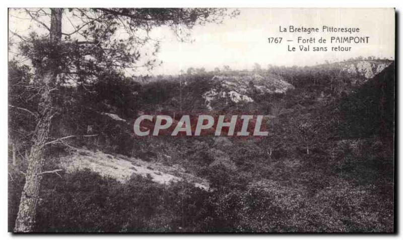 Old Postcard Paimpont Brittany Foret ofThe The picturesque Valley of No Return