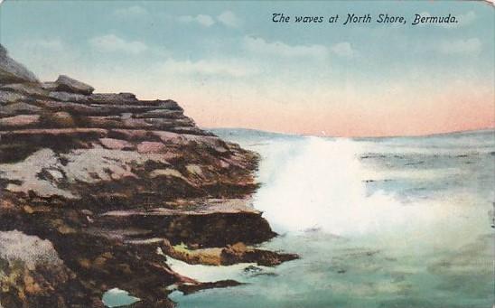 Bermuda The Waves At North Shore 1914