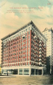 Postcard Texas Houston Bender Hotel Kress occupation roadside 23-9672