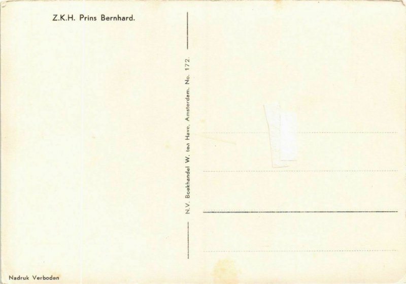 CPM AK Z.K.H.Prins Bernhard DUTCH ROYALTY (786219)