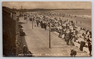 UK RPPC New Promanade Whitley Bay Real Photo Postcard V25