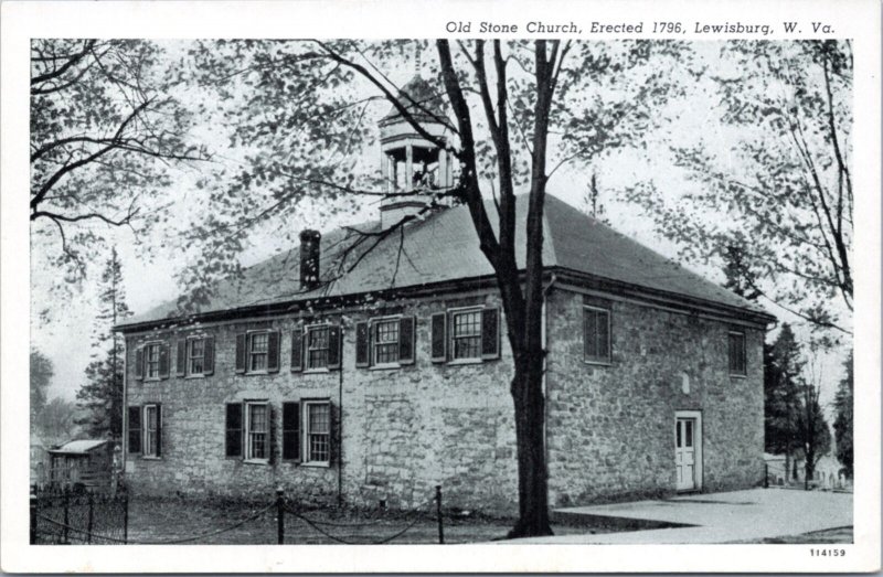 Postcard WV Lewisburg - Old Stone Church