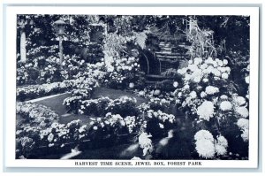 1940 Harvest Time Scene Jewel Box Forest Park St Louis Missouri Vintage Postcard