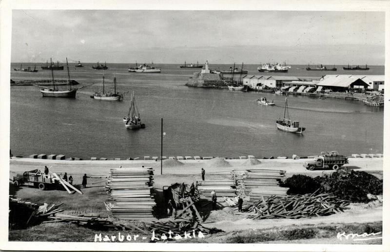 syria, LATAKIA اللَاذِقِيَّة‎ , Harbour Scene (1950s) RPPC