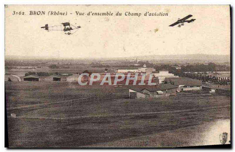 Old Postcard Jet Aviation Bron View d & # 39ensemble d & # 39aviation field