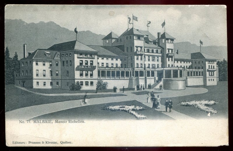 dc503 - MALBAIE Quebec Postcard 1910s Manoir Richelieu by Pruneau & Kirouac