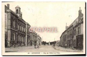 Old Postcard Sissonne de l & # City 39hotel