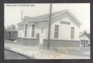 RPPC MARSTON MISSOURI FRISCO RAILROAD DEPOT STATION REAL PHOTO POSTCARD