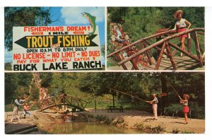 IN - Angola. Buck Lake Ranch Amusement Park, Trout Fishing ca 1957