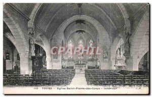 Old Postcard Tours Church of St. Peter Interior Body