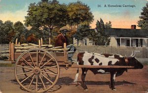 Horseless Carriage Drawn Animals Unused 