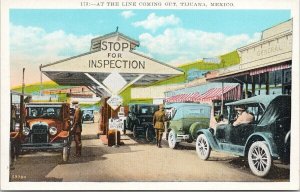 Tijuana Mexico Border Crossing Stop For Inspection Unused Kashower Postcard E71