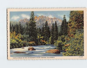 Postcard Castle Crags In The Sacramento River Canyon Castella California USA