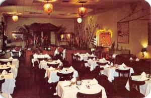 Key West Florida Lees Orient Restaurant Interior Vintage Postcard K56135