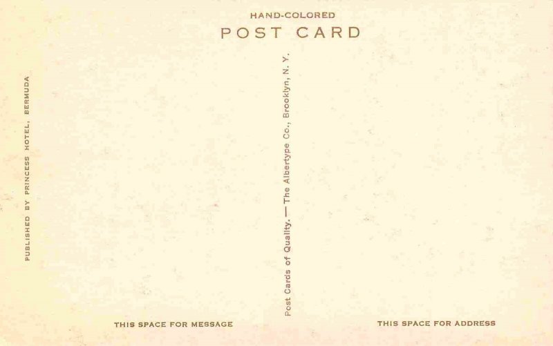 Government House Road Bermuda hand colored postcard