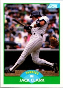 1989 Score Baseball Card Jack Clark New York Yankees sk20832