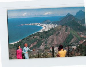 Postcard Magnificent harbor and Copacabana beach, Rio De Janeiro, Brazil