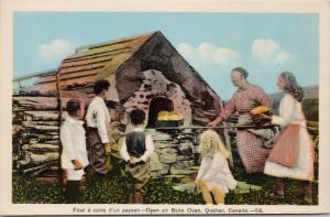 Four a cuire d'un paysan Open Air Bake Oven Quebec QC Que Postcard D71