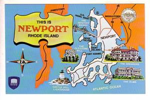 This is Newport, Rhode Island, Pictorial Map, L K Color Productions