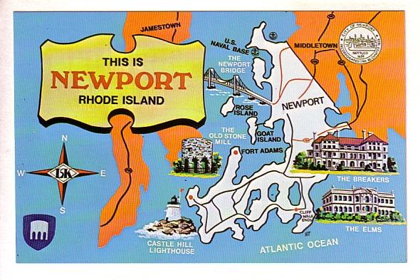 This is Newport, Rhode Island, Pictorial Map, L K Color Productions