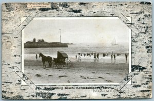 KENNEBUNKPORT ME BATHING BEACH ANTIQUE POSTCARD