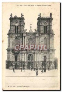 Old Postcard Vitry le Francois Notre Dame Church