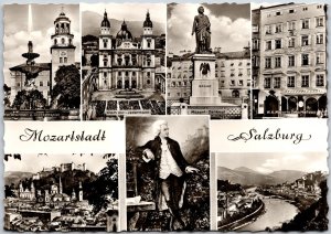 Mozartstadt Salzburg Mozart Denkmal Geburthouse Buildings & Monuments Postcard