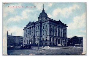 Mclean County Court House Bloomington Illinois IL DB Postcard Y6
