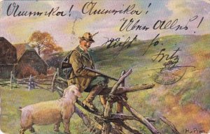 Hunter With Dog 1906