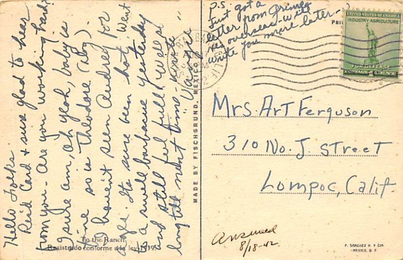 Donkey Comics Donkey 1942 light postal marking on front